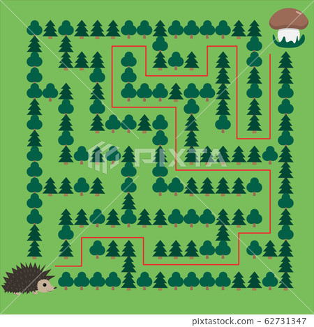 Hedgehog and Mushroom Maze educational game for Hedgehog and Mushroom Maze educational game for 62731347