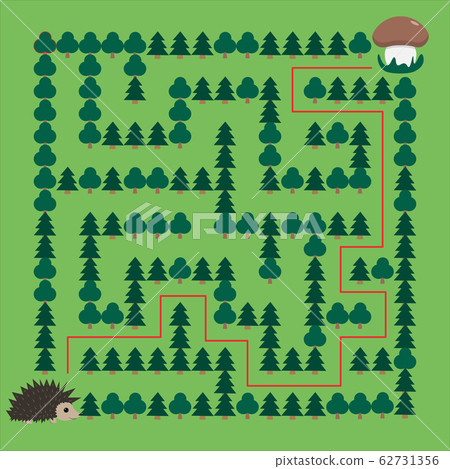 Hedgehog and Mushroom Maze educational game for Hedgehog and Mushroom Maze educational game for 62731356