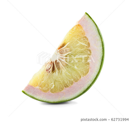 slice pomelo citrus fruit an isolated on white background 62731994