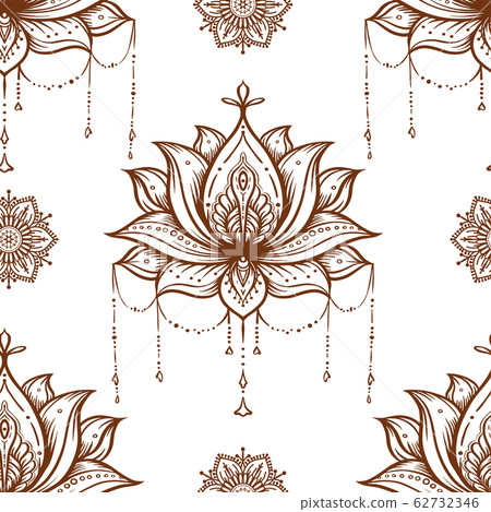 Ornate Lotus flower. 62732346