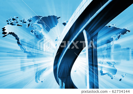 Urban landscape road with city background Urban landscape road with city background 62734144