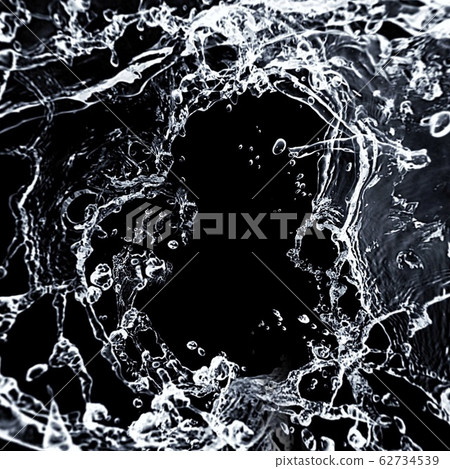 抽象的水漩渦和飛濺 抽象的水漩渦和飛濺 62734539