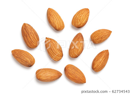 Almonds isolated on white background 62734543