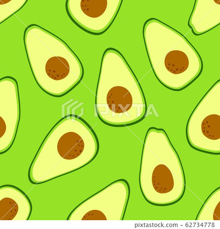 Green pattern with avocado drawn on green background. Keto diet wallpaper. Food design. Simple flat Green pattern with avocado drawn on green background. Keto diet wallpaper. Food design. Simple flat 62734778