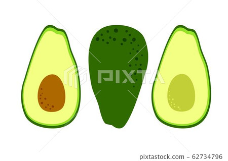 Avocado Drawing Vector Background Fruit Icon Stock Illustration
