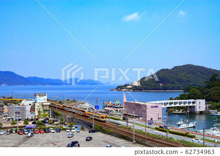 Townscape of Toba City and Kintetsu Train Townscape of Toba City and Kintetsu Train 62734963