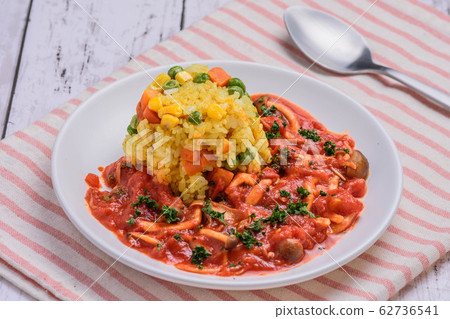 蘑菇番茄醬炒飯 蘑菇番茄醬炒飯 62736541
