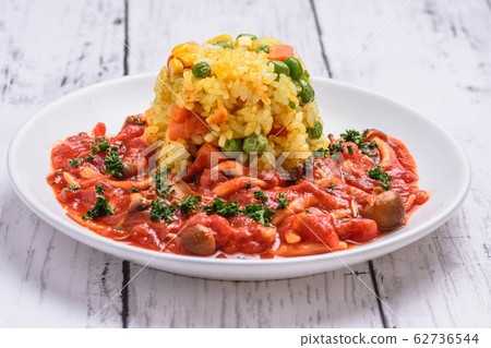 蘑菇番茄醬炒飯 蘑菇番茄醬炒飯 62736544
