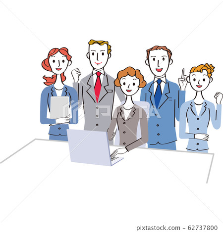 Gather around female office workers 62737800