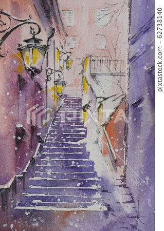 European cityscape, watercolor painting, landscape painting European cityscape, watercolor painting, landscape painting 62738140