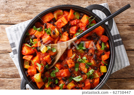 Chili sweet potatoes and black beans with 62738447