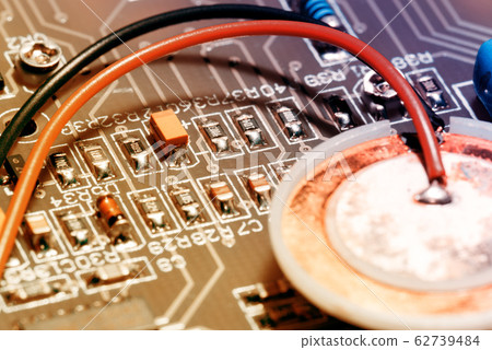 A close-up microchip 62739484