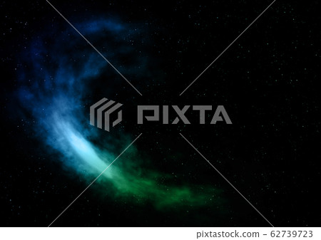 Star field in space and a nebulae. 3D rendering 62739723