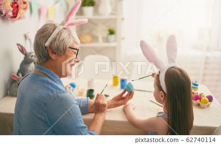 family preparing for Easter family preparing for Easter 62740114