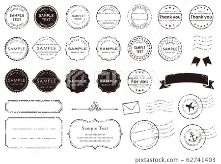 復古郵戳和框架的插圖素材 62741403