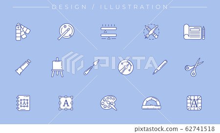 Design and Illustration concept line style vector icons set 62741518