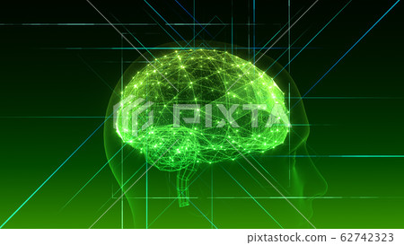 AI artificial intelligence technology network data computer information 3D illustration background back AI artificial intelligence technology network data computer information 3D illustration background back 62742323