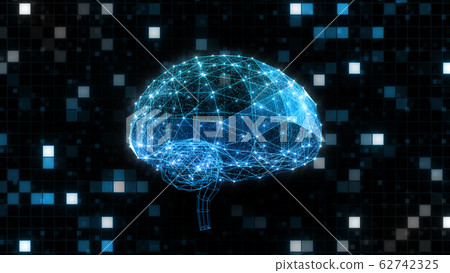 AI artificial intelligence technology network data computer information 3D illustration background back 62742325