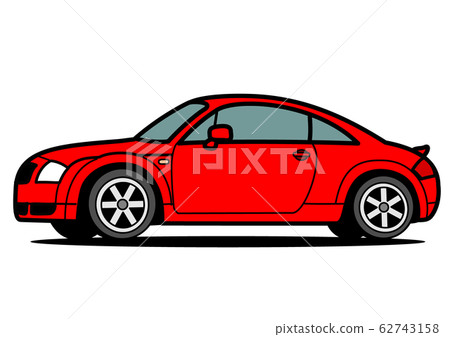 German coupe red car illustration German coupe red car illustration 62743158