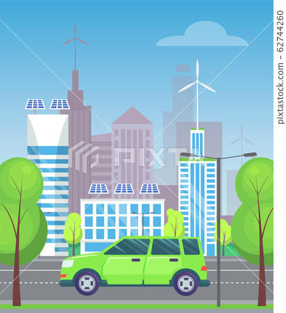 Minivan on City Highway, Cityscape and Trees Minivan on City Highway, Cityscape and Trees 62744260