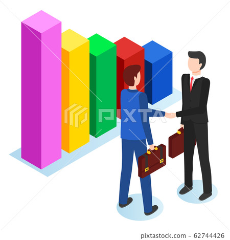 Partners on Meeting, Businessmen and Infochart 62744426