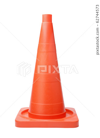 Trafic cone isolated on white background Trafic cone isolated on white background 62744573