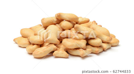 A pile of salt crackers isolated on white A pile of salt crackers isolated on white 62744833