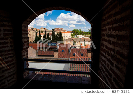 View of the beautiful Salamanca old city in a View of the beautiful Salamanca old city in a 62745121