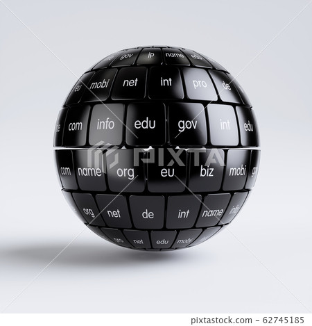 View of group black cubes in the sphere spape View of group black cubes in the sphere spape 62745185