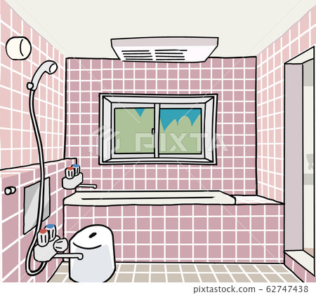 A traditional bath with a ventilation dryer on the ceiling A traditional bath with a ventilation dryer on the ceiling 62747438