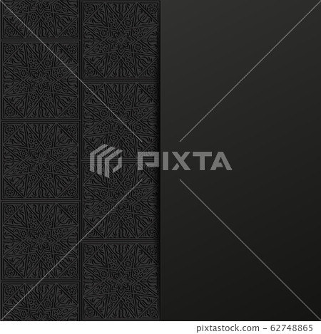 Background with traditional floral ornament. Vector illustration. 62748865