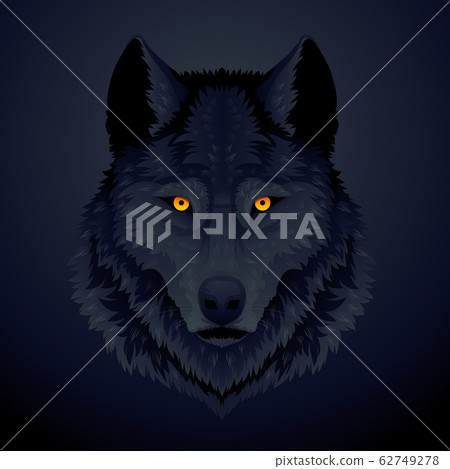 The Vector logo wolf for T-shirt design or outwear. Hunting style wolf background 62749278