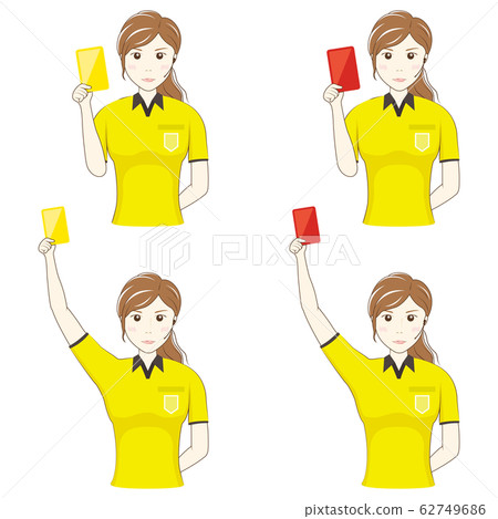 Referee presenting card 62749686