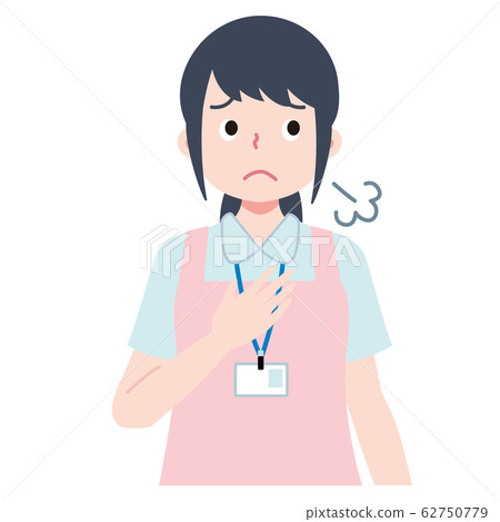 Caregiver worry home helper anxiety sigh Caregiver worry home helper anxiety sigh 62750779