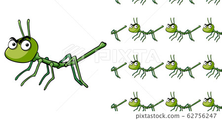 Seamless background design with stick insect Seamless background design with stick insect 62756247