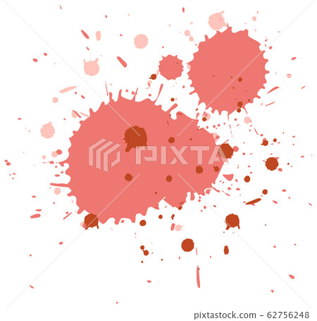 Watercolor splash in red on white background 62756248