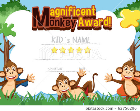 Certificate template for magnificent monkey award Certificate template for magnificent monkey award 62756296