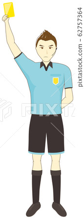 Referee presenting yellow card Referee presenting yellow card 62757364