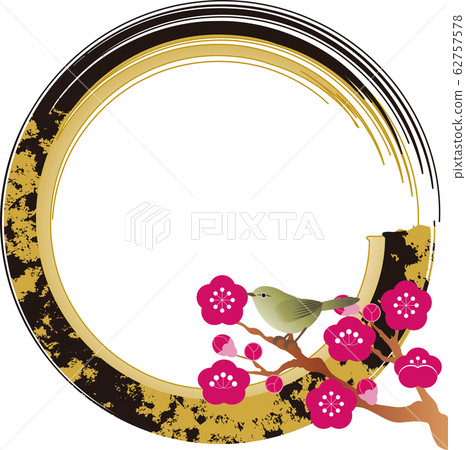 梅梅Uguisu鳥彈簧框架墨水復制空間 62757578