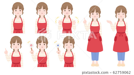 Housewife pose collection 62759062