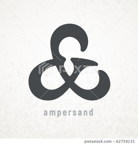 Ampersand. Elegant vector symbol on grunge background Ampersand. Elegant vector symbol on grunge background 62759235