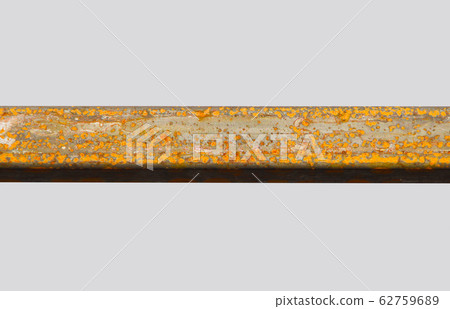 Rusty profile metal pipe. Rusty profile metal pipe. 62759689