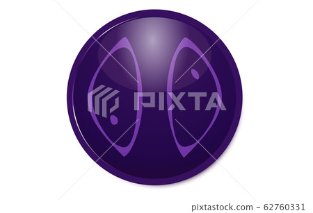 12 constellation purple icons: vector illustration: Pisces 12 constellation purple icons: vector illustration: Pisces 62760331