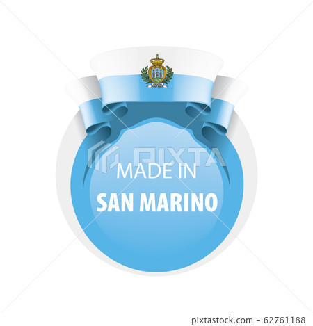 San Marino flag, vector illustration on a white background San Marino flag, vector illustration on a white background 62761188