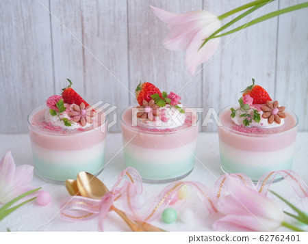 春季甜點櫻花3色果凍 62762401