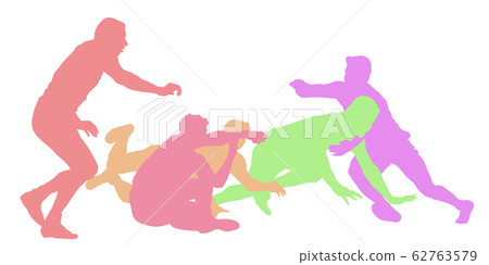 Kabaddi player silhouette Kabaddi player silhouette 62763579