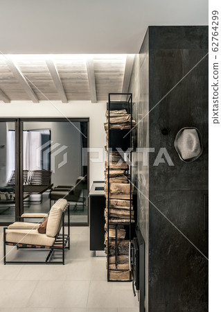 Trendy modern spa interior with different walls Trendy modern spa interior with different walls 62764299