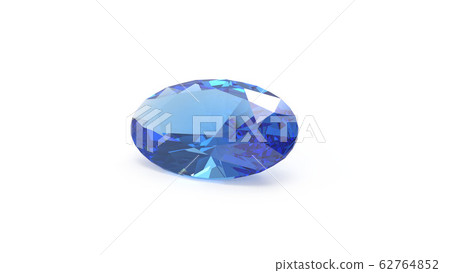 Sapphire oval cut background white CG Sapphire oval cut background white CG 62764852