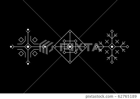 Magic rectangular geometry white symbol set. Rhombus based figures. UFO signs. Design symbols for puzzle, logic, metroidvania, indie games. Vector illustration. Magic rectangular geometry white symbol set. Rhombus based figures. UFO signs. Design symbols for puzzle, logic, metroidvania, indie games. Vector illustration. 62765189