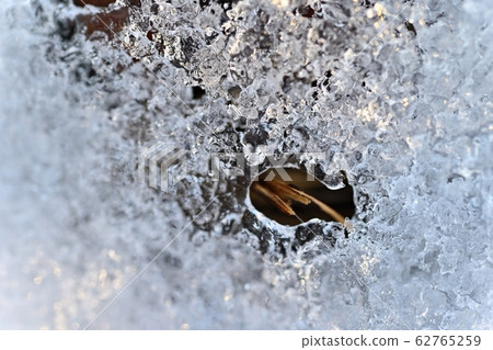 Macro shot of ice on a creek. Natural winter Macro shot of ice on a creek. Natural winter 62765259